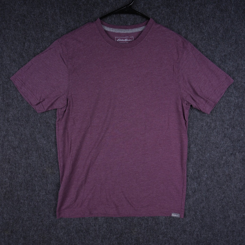 Eddie Bauer Legendwash T-Shirt Mens Small Purple Heathered Short Sleeve Exc